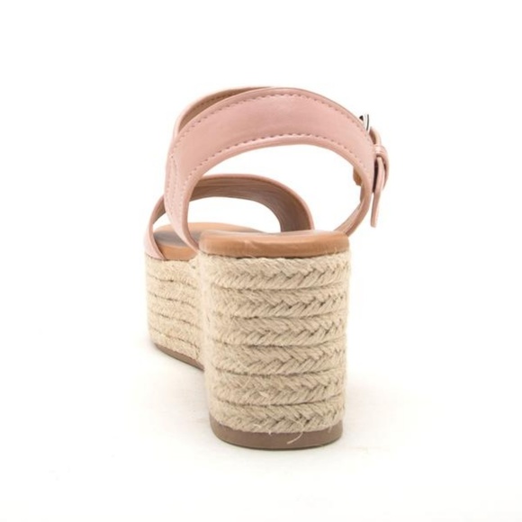Blush platform espadrille buckle sandals - Picture 7 of 8